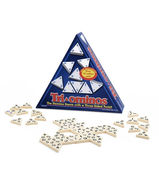 Pressman 56ct Tri Ominos Domino Game With 3 Sided Twist, , hi-res, image 2