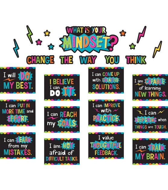 Teacher Created Resources 28ct What is Your Mindset Bulletin Board Set