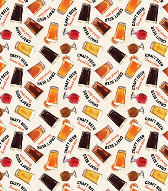 Springs Creative Craft Beer Novelty Print Cotton Fabric, , hi-res, image 2