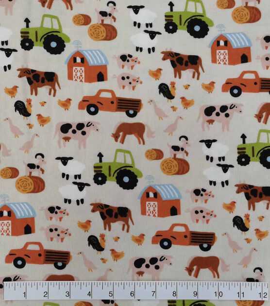 Farm Icons Super Snuggle Flannel Fabric, , hi-res, image 3