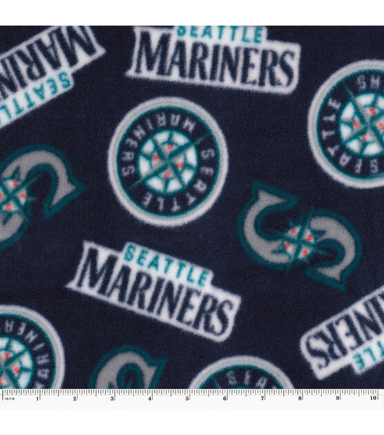 Fabric Traditions Seattle Mariners Fleece Fabric Tossed