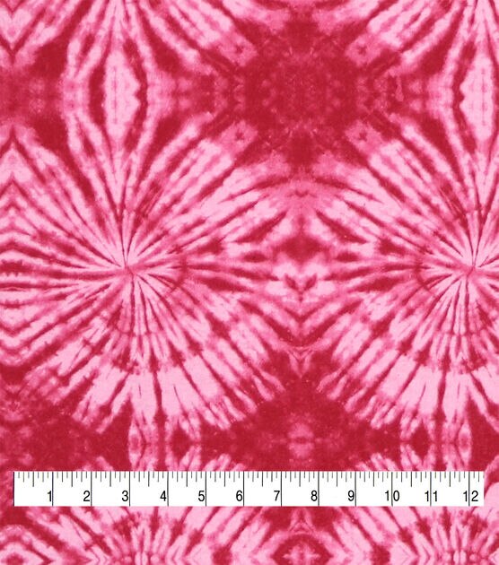 Hot Pink Tie dye Super Snuggle Flannel Fabric, , hi-res, image 3