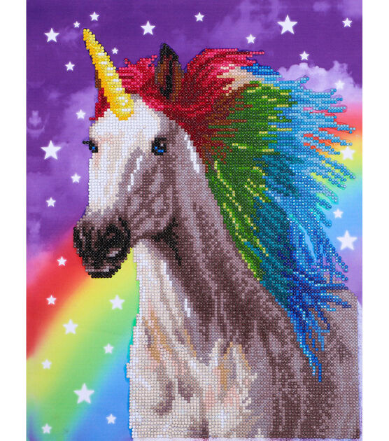 Dabdoob  Hinkler Crystal Creations Canvas Rainbow Unicorn