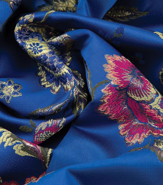 Yaya Han Cosplay 4 Seasons French Brocade Blue Red Fabric, , hi-res, image 6