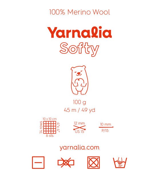 Yarnalia Softy 49yds Bulky Merino Wool Yarn 6 Bundle, , hi-res, image 2