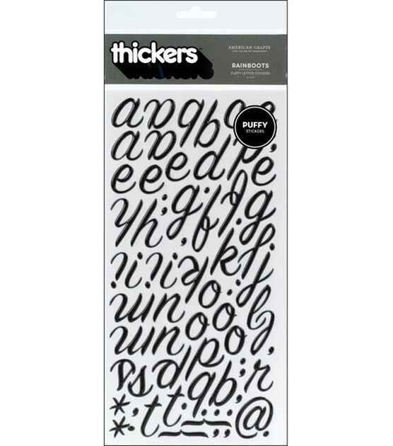 American Crafts Thickers Puffy Vinyl Alphabet Stickers Rainboots Joann