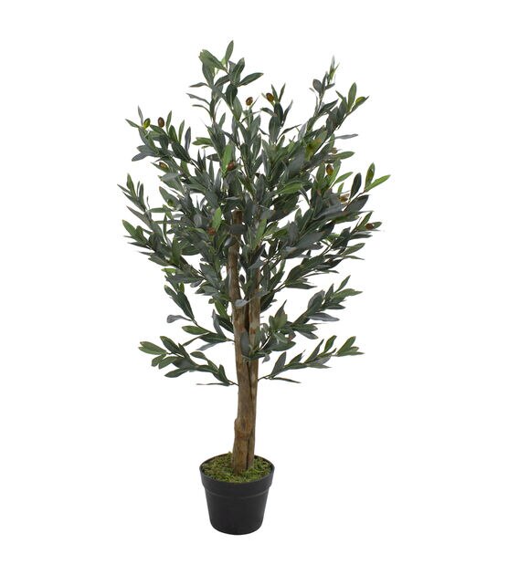 Northlight 40" Brown and Green Artificial Olive Tree with Foliage