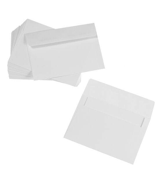 50ct White A7 Cardstock Envelopes by Park Lane, , hi-res, image 2