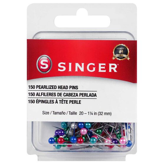 SINGER Pearlized Head Straight Pins Size 20 150ct