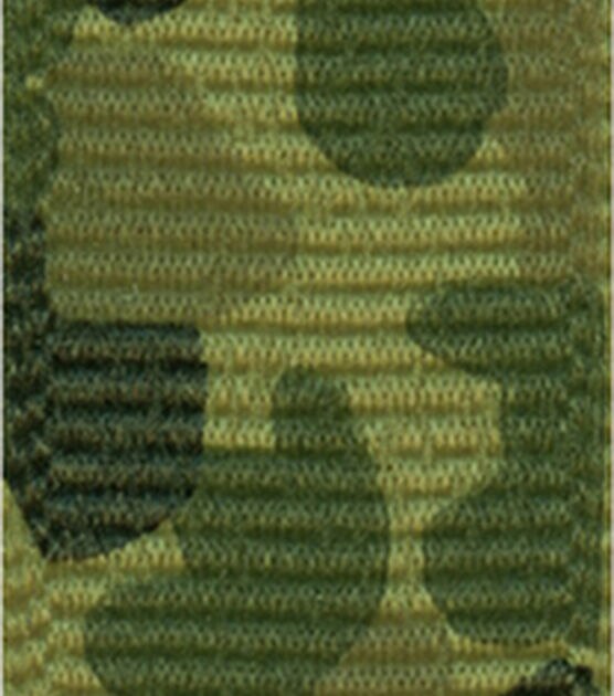 Offray 5/8"x9' Camoflage Grosgrain Ribbon Olive, , hi-res, image 2
