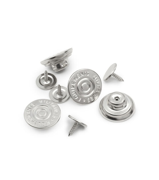 Dritz 5/8" Dungaree Buttons, 4 pc, Nickel, , hi-res, image 2