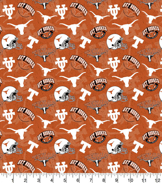 University of Texas Cotton Fabric Tone on Tone, , hi-res, image 2