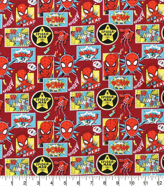 Spiderman Cotton Fabric Outside The Box (2 Yards Min.) - Licensed & Character Cotton Fabric - Fabric