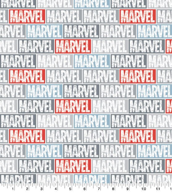 Marvel Baby Character Brick Cotton Fabric