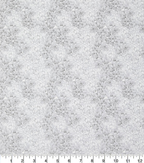 White Packed Petals Quilt Cotton Fabric by Keepsake Calico, , hi-res, image 2