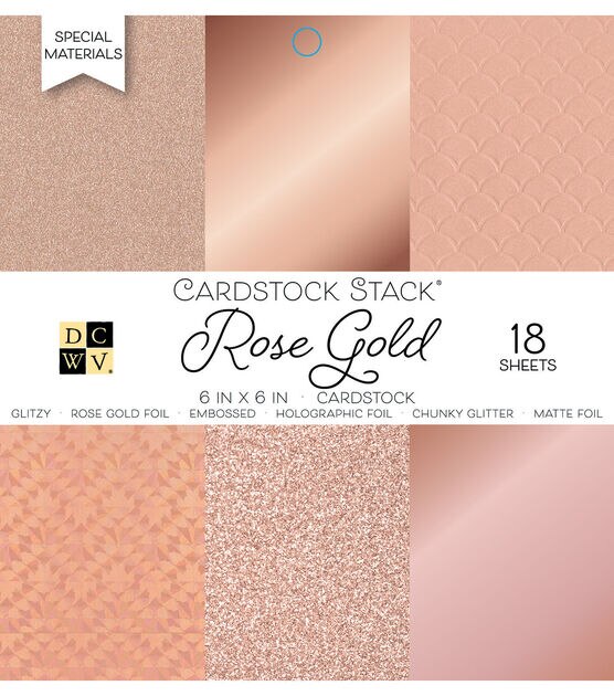 Rose Gold Foil Cardstock 12x12 Cardstock - 2 Sheets