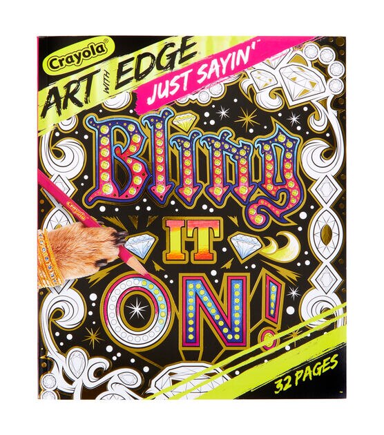 Crayola 32 Sheet 8 x 10 Art With Edge Awe Bling It on Coloring Book