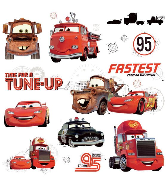RoomMates Peel & Stick Wall Decals Cars Friends to the Finish, , hi-res, image 2