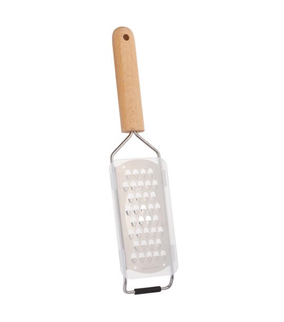 Stainless Steel Grater With Wood Handle by STIR, , hi-res, image 2