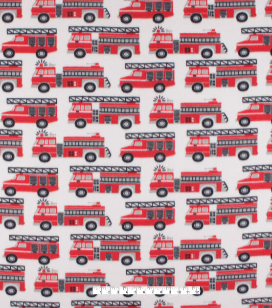 Fire Trucks Blizzard Fleece Fabric, , hi-res, image 4
