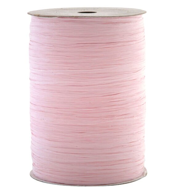 Offray Wraphia Ribbon 100 yds Light Pink