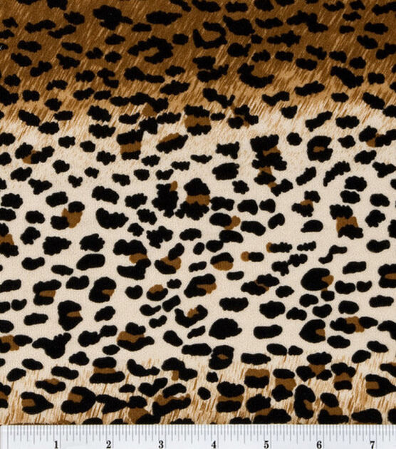 Brown Leopard Suede Fabric