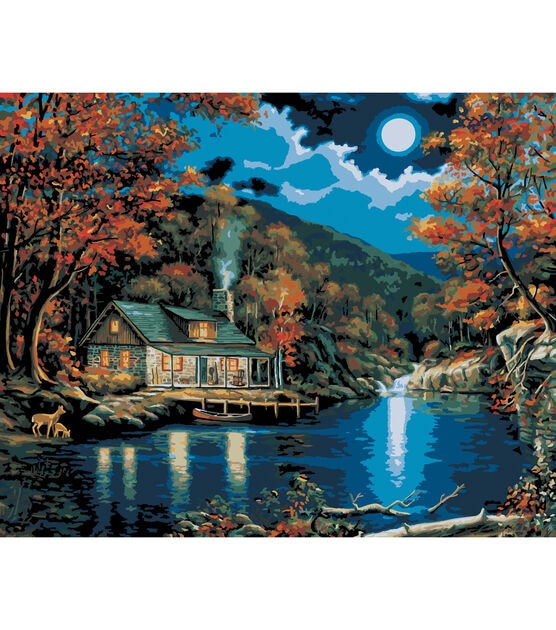 Plaid Paint By Number Kit 16"x20" Lakeside Cabin