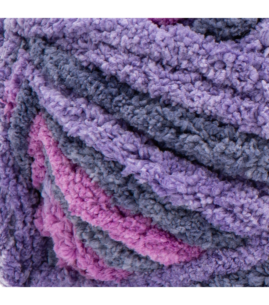 Bernat Blanket Extra 97yds Jumbo Polyester Yarn, Purple Sunset, swatch, image 17