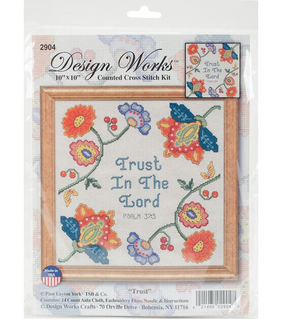 Design Works 10" Trust in the Lord Counted Cross Stitch Kit