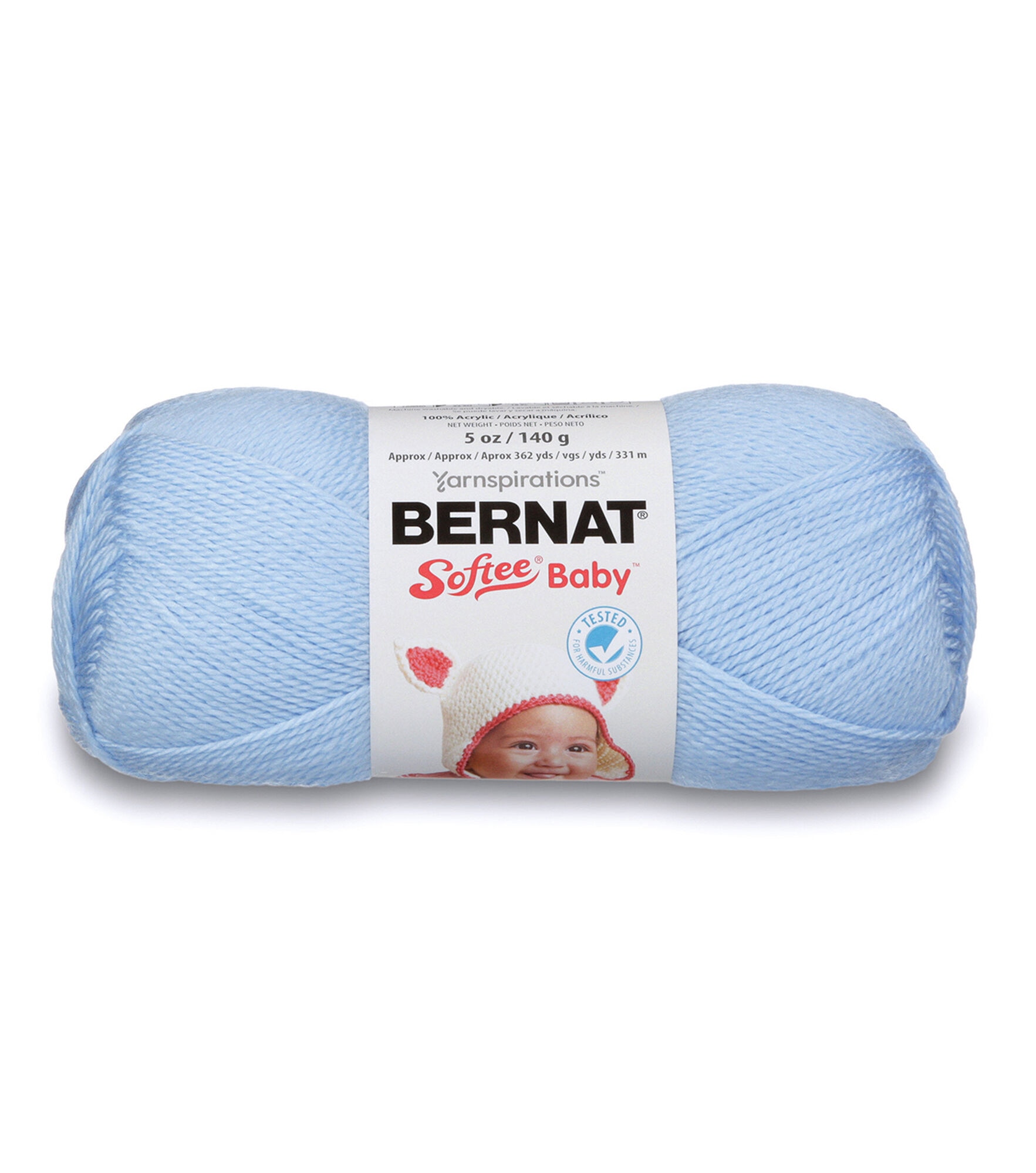 Bernat Softee Baby Light Weight Acrylic Yarn, Pale Blue, hi-res
