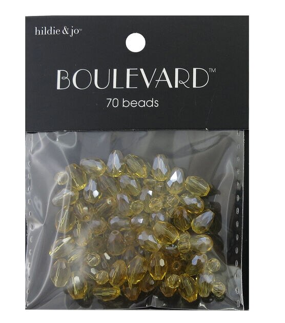 70pc Gold Glass Beads by hildie & jo