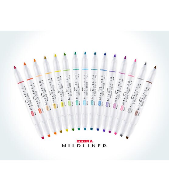 Lettering Set MILDLINER Highlighter & Brush Pen Super Fine Assorted 12Pk