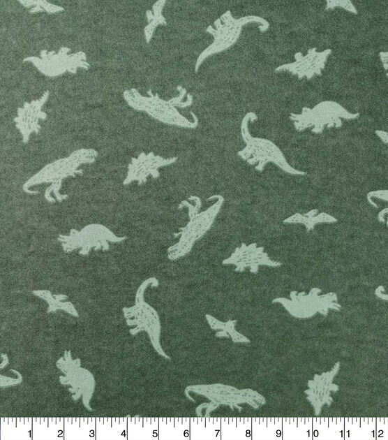 Dino Silhouette Nursery Flannel Fabric by Lil' POP!, , hi-res, image 3