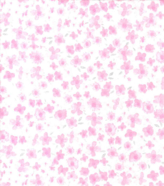Hazel Ditsy Pink Floral Nursery Flannel Fabric, , hi-res, image 2