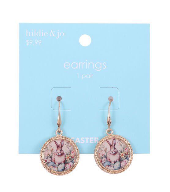 1.5" Easter Ornate Rabbit Earrings by hildie & jo