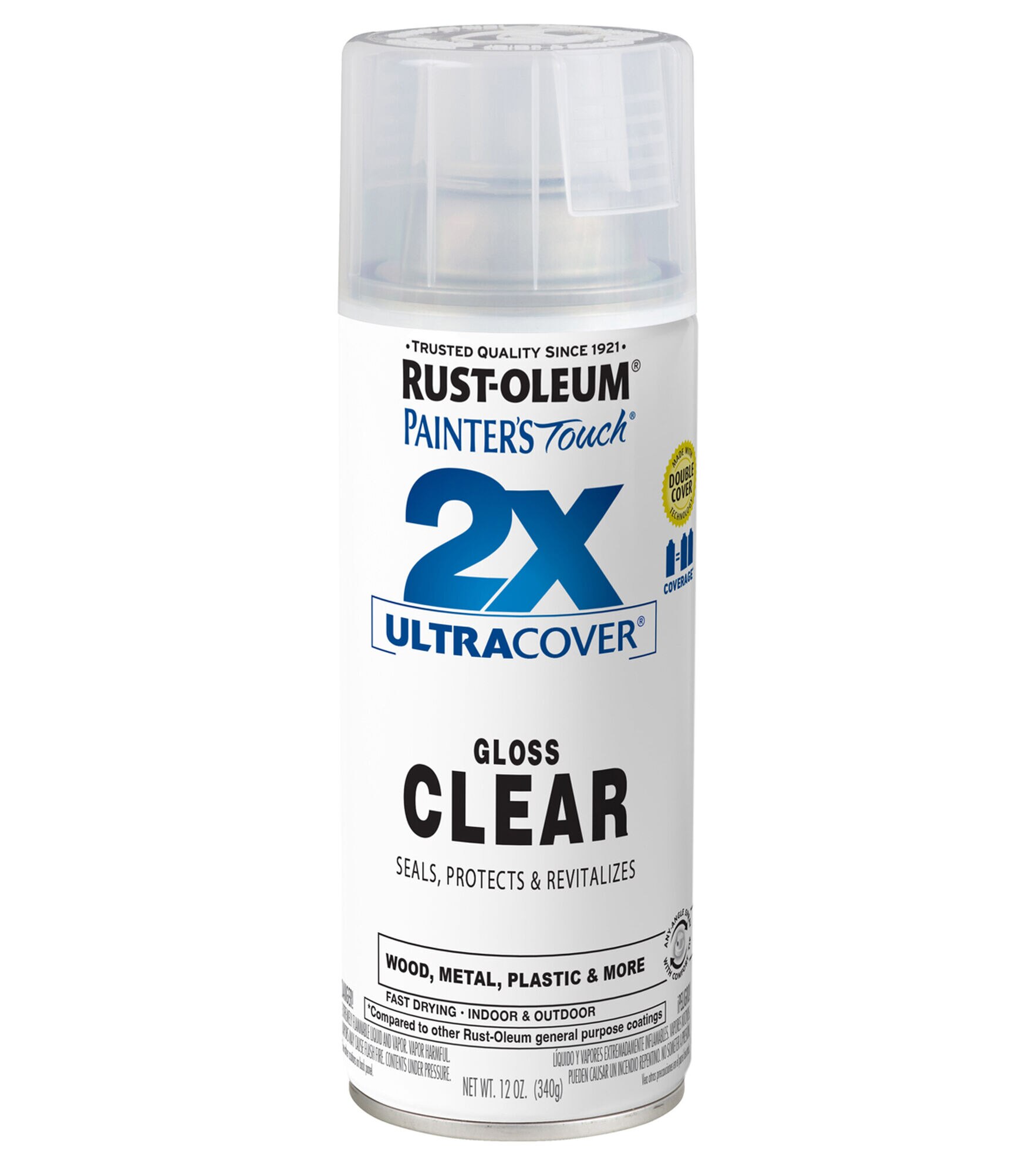 Rust-Oleum 12oz 2x Painter's Touch Ultra Cover Semi-Gloss Spray Paint Clear
