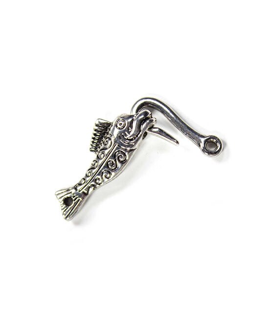 2ct Antique Silver Metal Fish Hook Clasps by hildie & jo