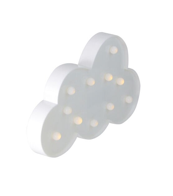 Northlight 11.5" White Cloud LED Marquee Wall Sign, , hi-res, image 4