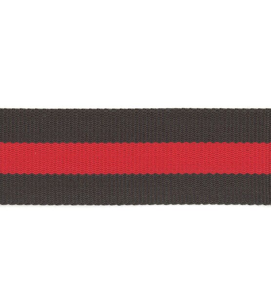 Simplicity Cotton Belt Army Trim 2" Red Stripes, , hi-res, image 2