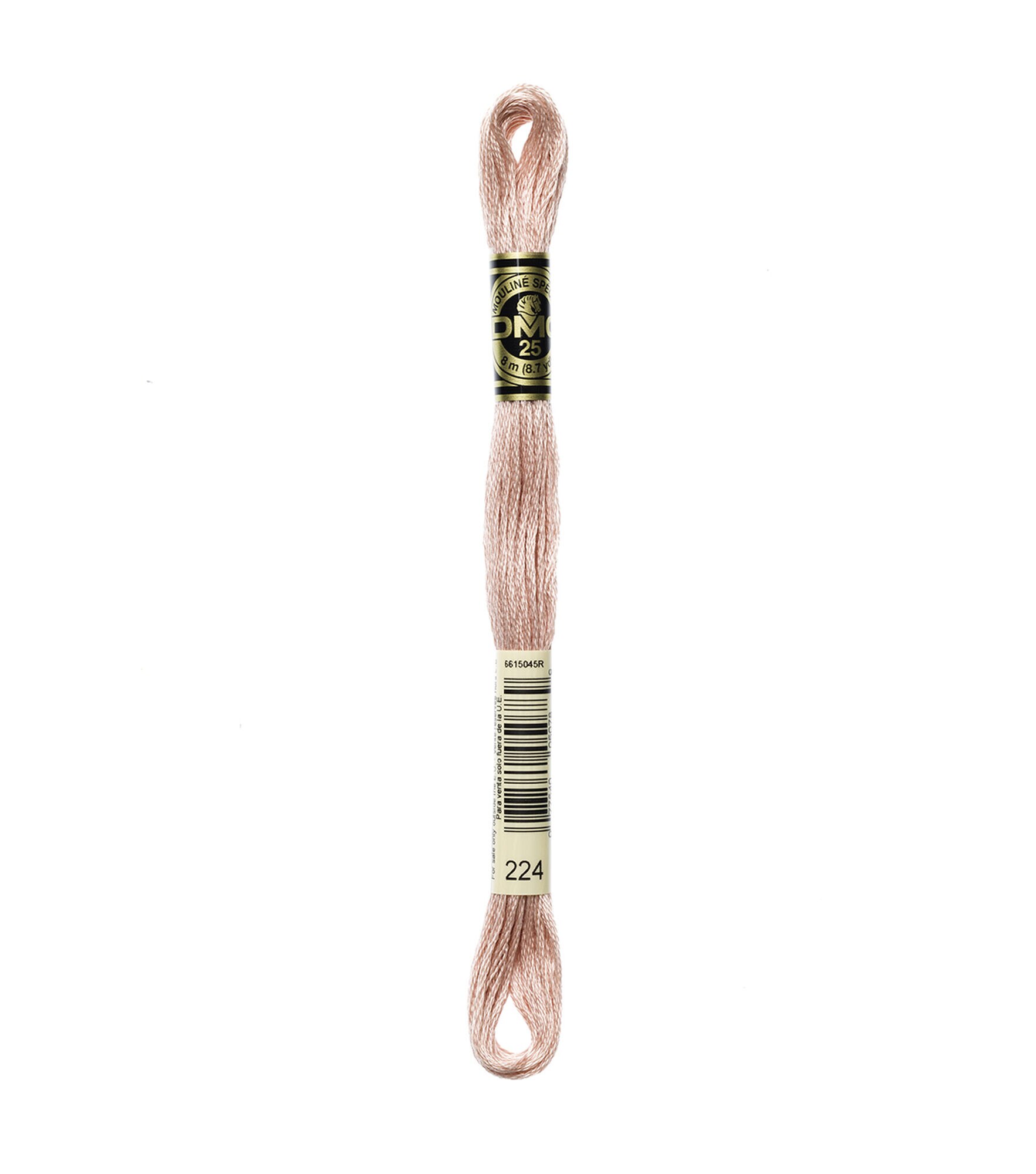 DMC 8.7yd Pink 6 Strand Cotton Embroidery Floss, 224 Light Shell Pink, hi-res