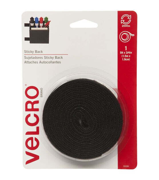 VELCRO Brand 0.75'' x 5' Sticky Back Fastener, , hi-res, image 1