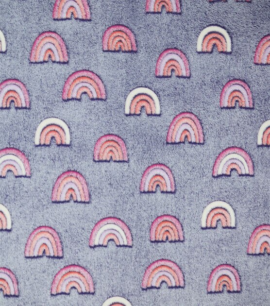 Sew Lush Rainbow Embossed Fleece Fabric