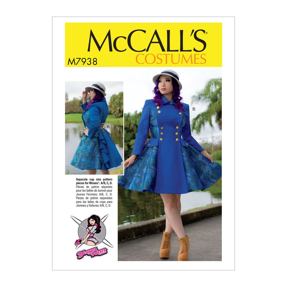 McCall's M7938 Size 6 to 22 Misses Costume Sewing Pattern, E5 (14-16-18-20-22), swatch