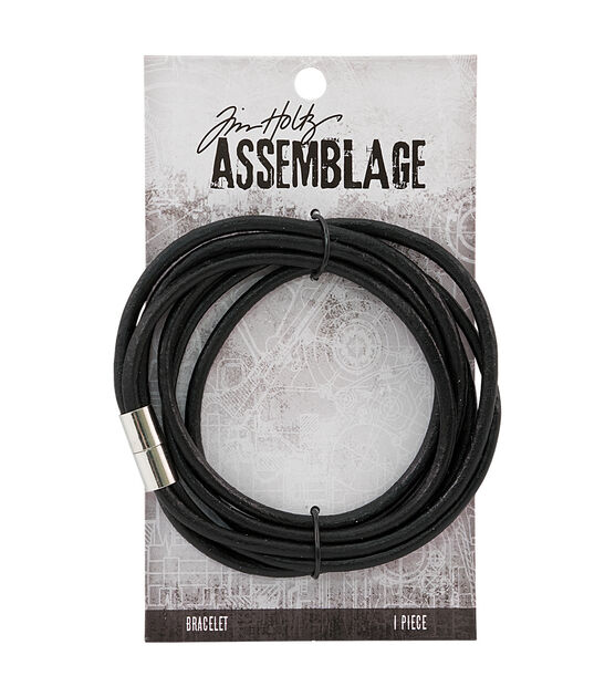 Tim Holtz Assemblage 16" Magnetic Cord Bracelet Black
