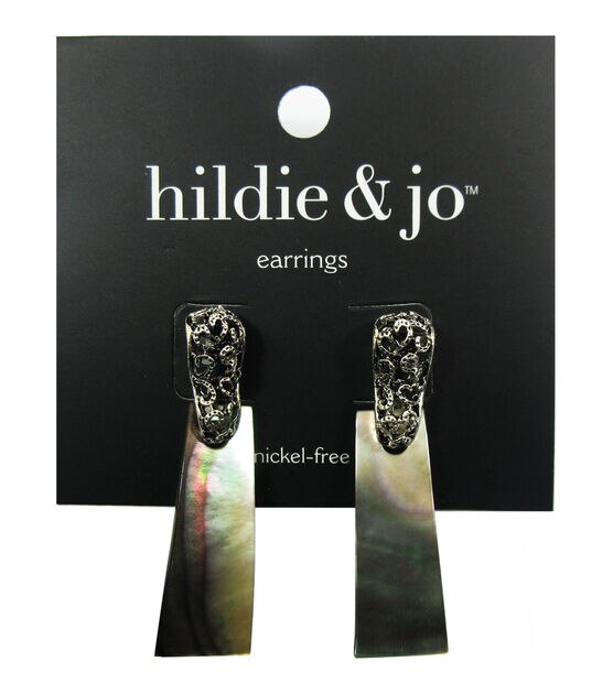 Antique Silver Shell Post Earrings by hildie & jo