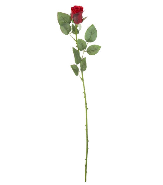 24.5" Red Rose Bud Stem by Bloom Room