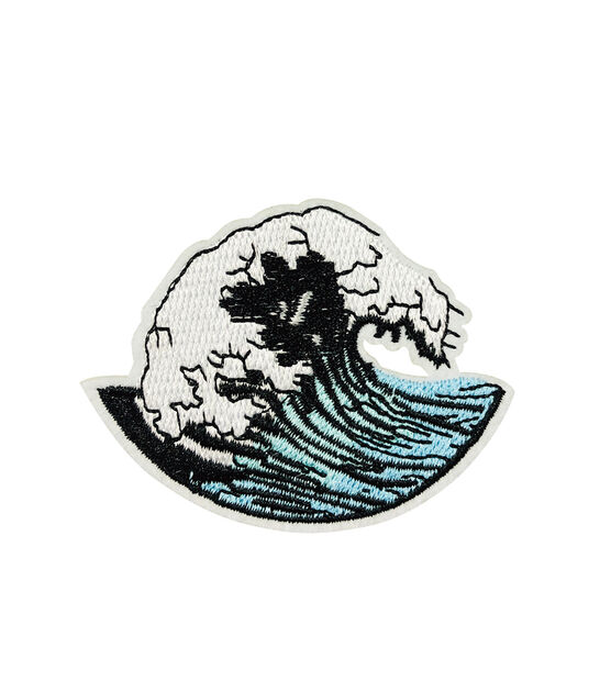 Small Wave Iron On Patch by hildie & jo, , hi-res, image 2