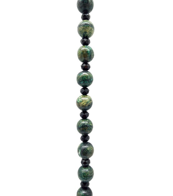 10mm Green & Black Round Strung Beads by hildie & jo, , hi-res, image 2