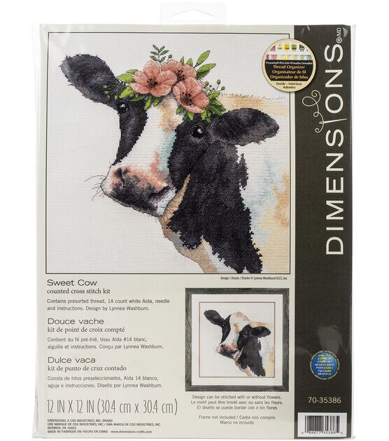 Crochet Kit for a Cute Amigurumi Animal Toy Flora the Friesian Cow DIY  Kit/crafting Kit/starter Pack 