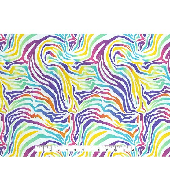 Rainbow Zebra Super Snuggle Flannel Fabric, , hi-res, image 4